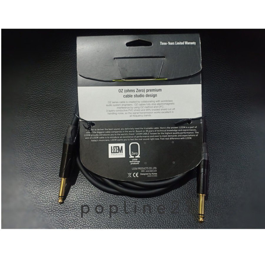 Kabel Jack Gitar Instrument LEEM Pro Audio GCII-3 / Cable LEEM 3M