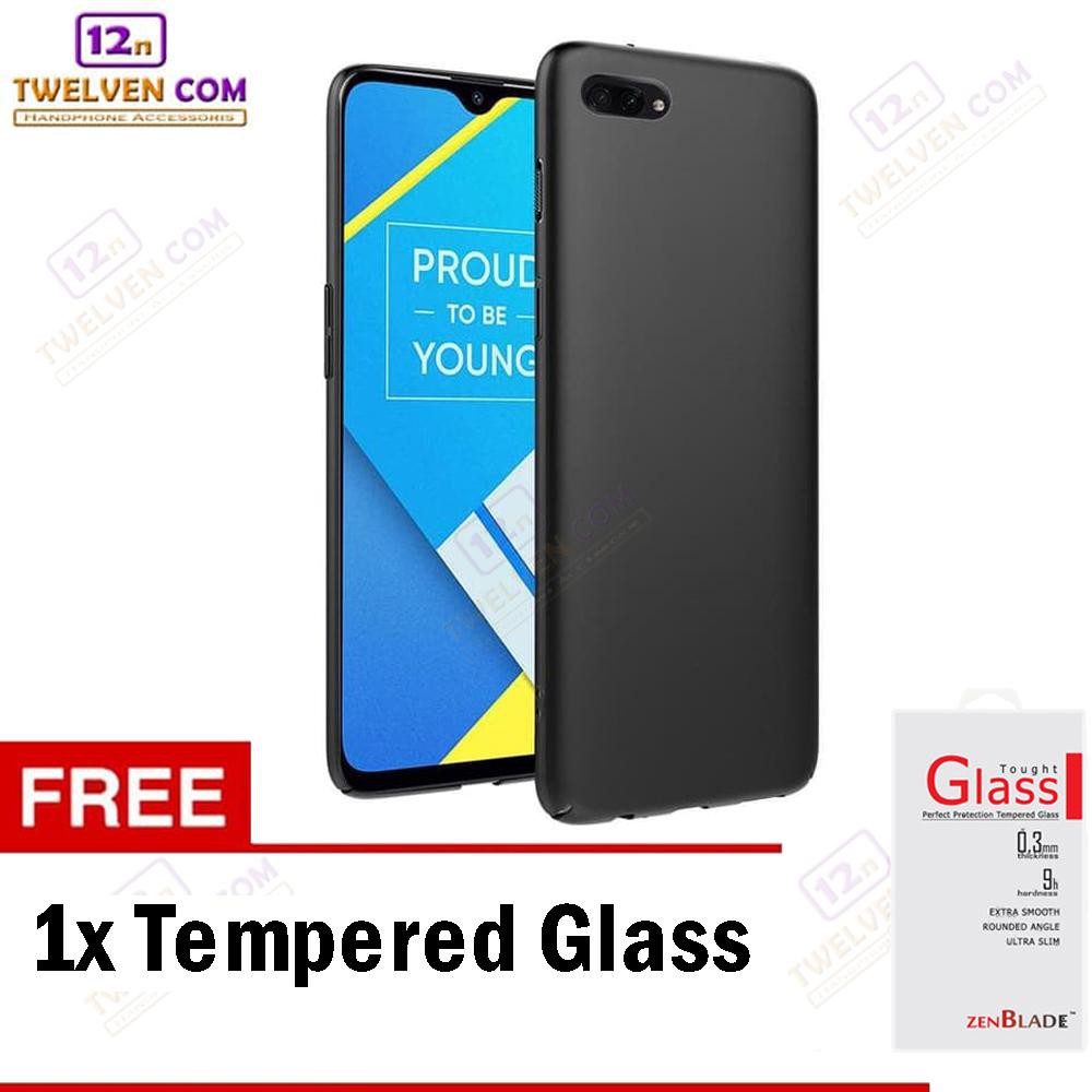 Case Ultra Slim Matte For Realme C2 - Free Tempered Glass