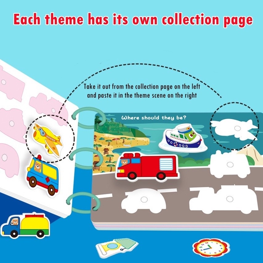 Buku Belajar Montessori Tema Transportasi Untuk Anak