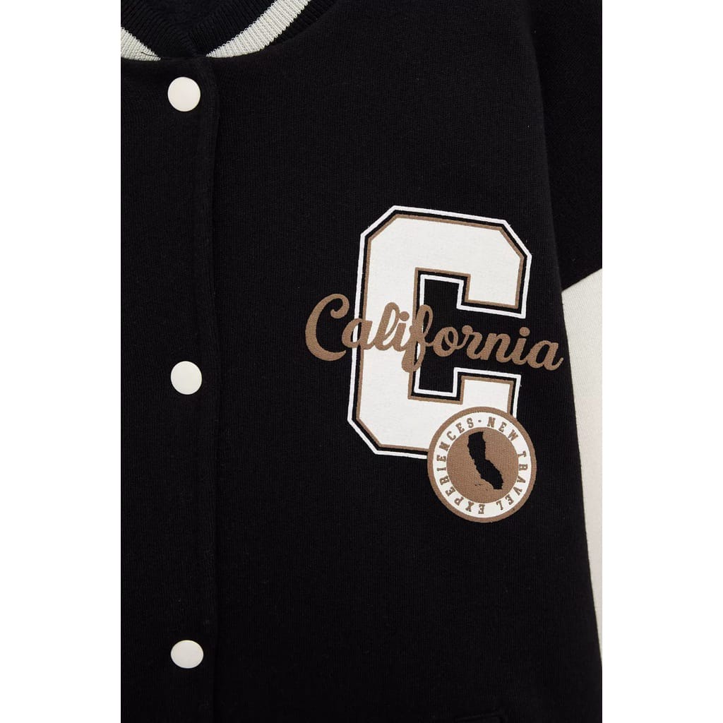 Jaket Base Ball C California Baseball wanita/pria