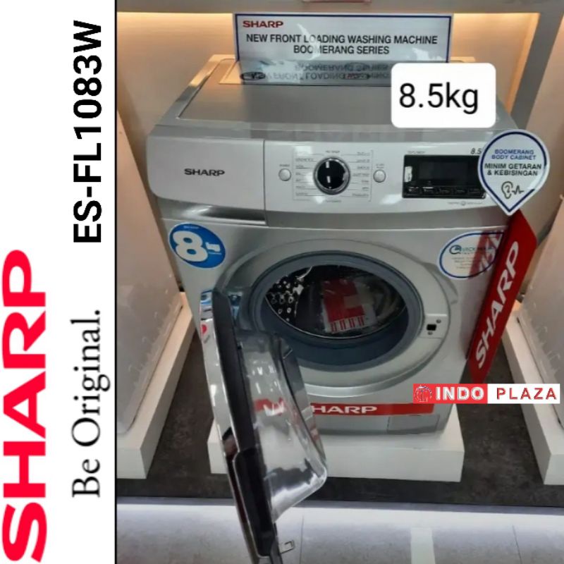 MESIN CUCI FRONT LOADING SHARP ES-FL1083W 8.5 Kg / 8.5Kg 1000 RPM