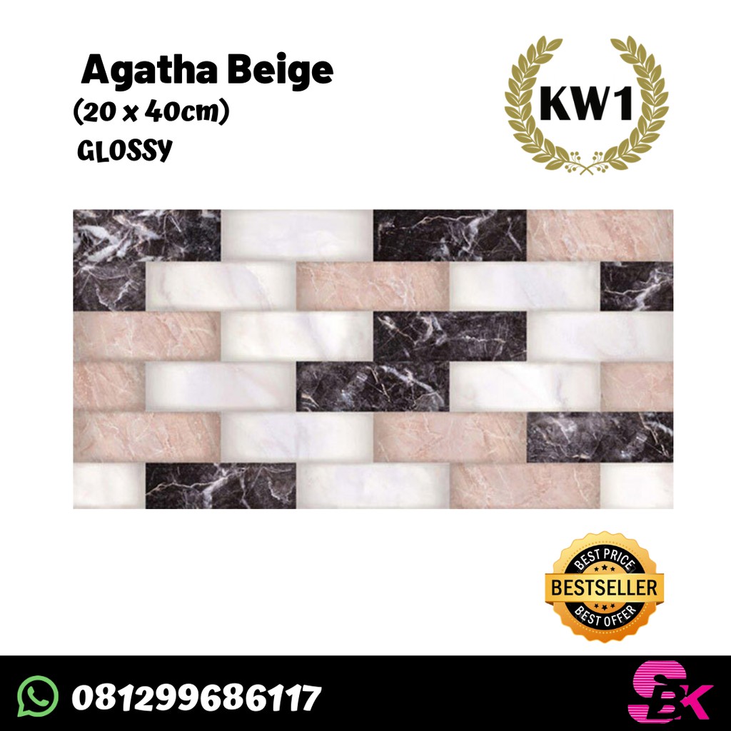 Keramik Dinding 20x40 Agatha Beige