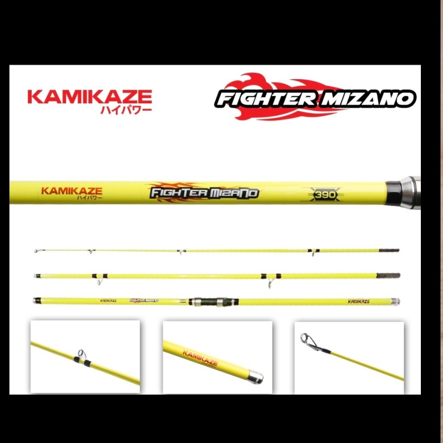 joran kamikaze kuat fighter mizano 390 420 450 joran surf casting sambung 3
