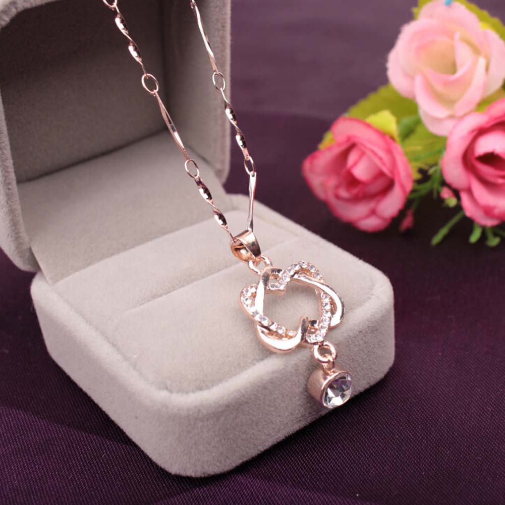 Kalung Maret New Pendant Necklace untuk Wanita PN19 Rose Emas