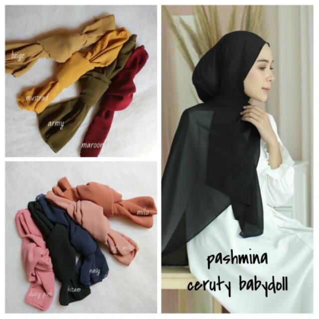 PASHMINA CERUTI / BAHAN CERUTI BABY DOLL