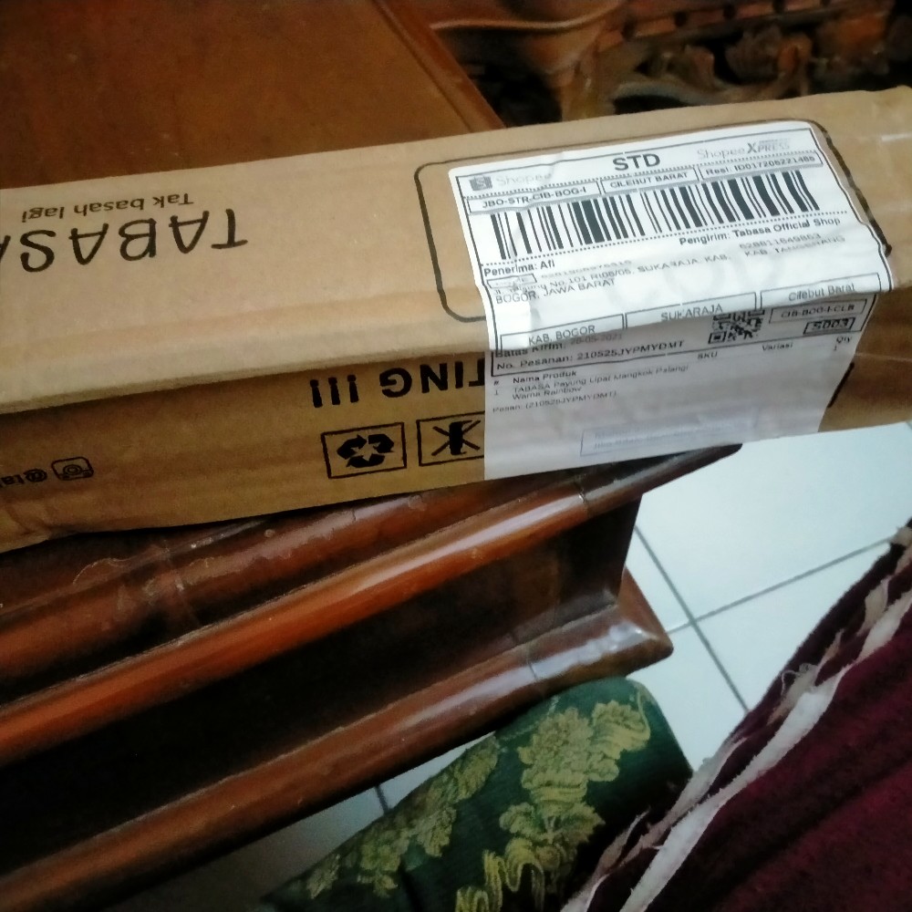 Tabasa Payung Lipat Mangkok Pelangi Warna Rainbow