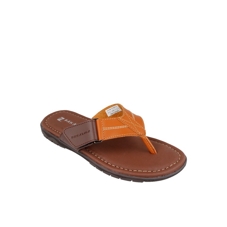 SANDAL JEPIT PAKALOLO PRIA ORIGINAL CASUAL KULIT ASLI COKLAT PB32