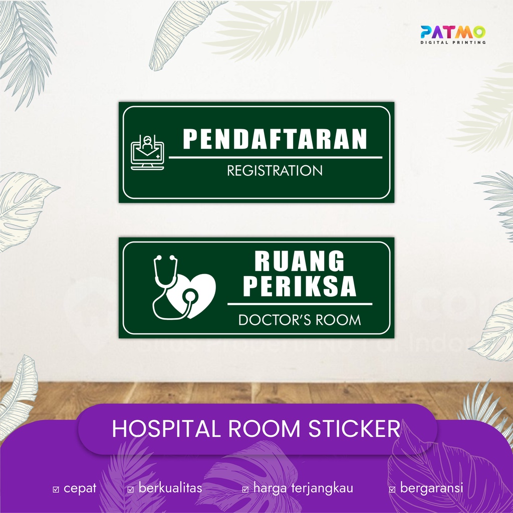 

Stiker Klinik Harap Tenang / Ruang Tunggu / Ruang Bersalin/ Ruang Periksa + Laminating / Sticker Rumah Sakit / Pendaftaran / Ruang Bersalin / Toilet