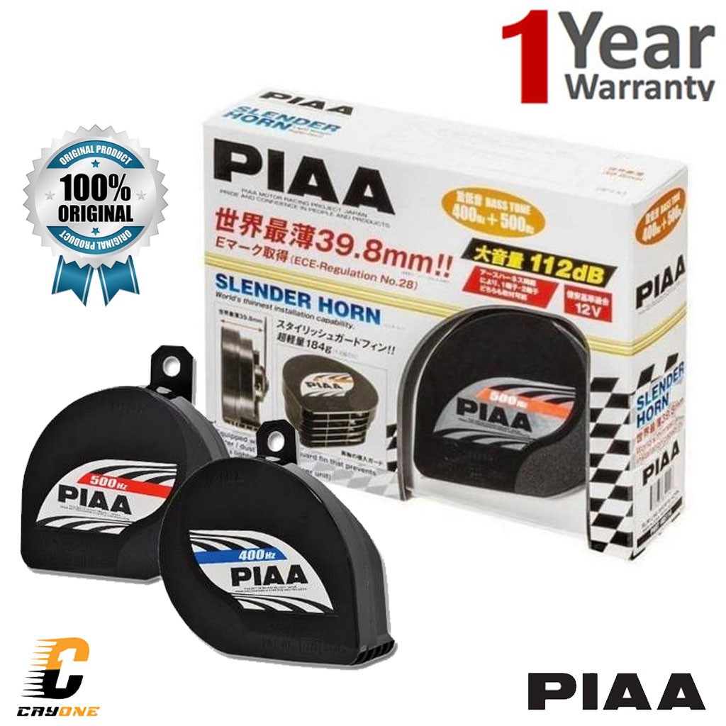PIAA Klakson Keong SLENDER HORN (JDM Sytle) Bass Tone 12V / 112dB