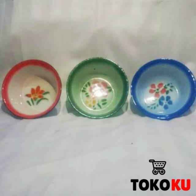 BASKOM/MANGKOK ENAMEL 16 CM/BASKOM SENG/BASKOM JADUL/MANGKOK SENG