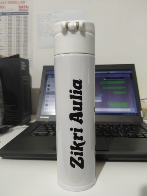 Tumbler Custom Foto/logo/tulisan. Cetak Sablon,uv Print, Laser Grafir. Tumbler Slim. 400ml