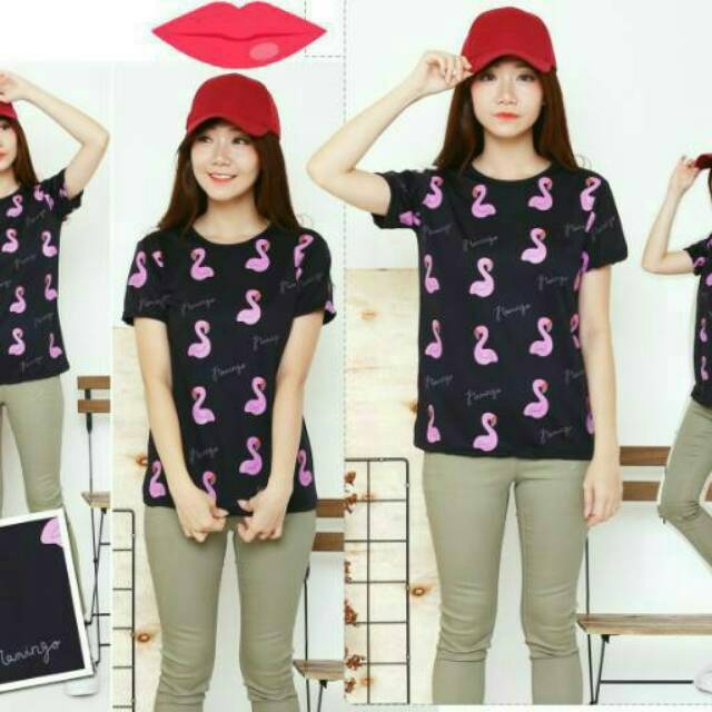 Kaos Wanita Short Sleeved Divided Hnm H&M Pocket Tee Olive Original