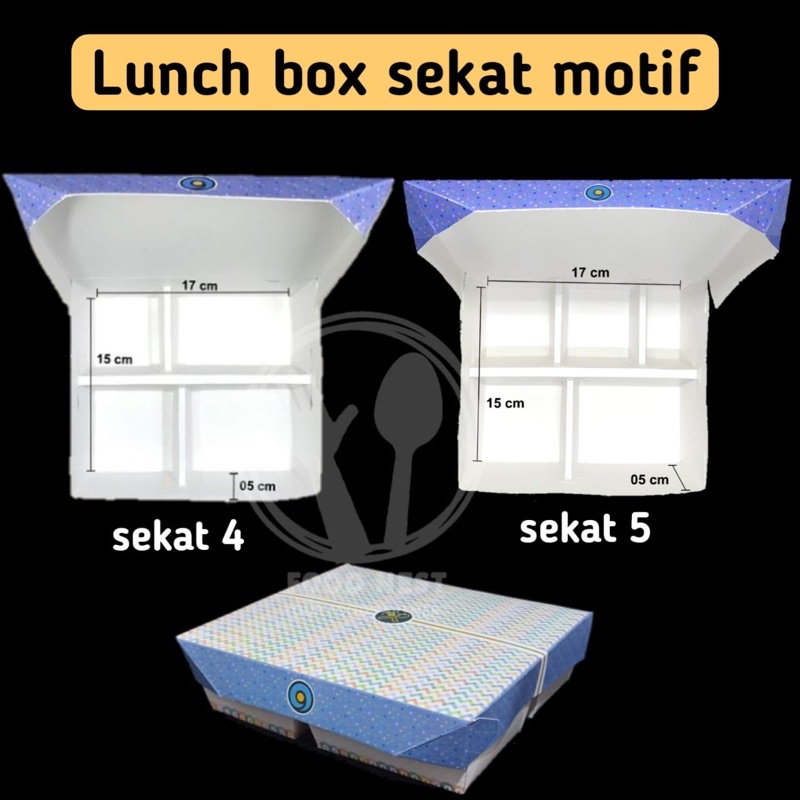 lunch box putih sekat
