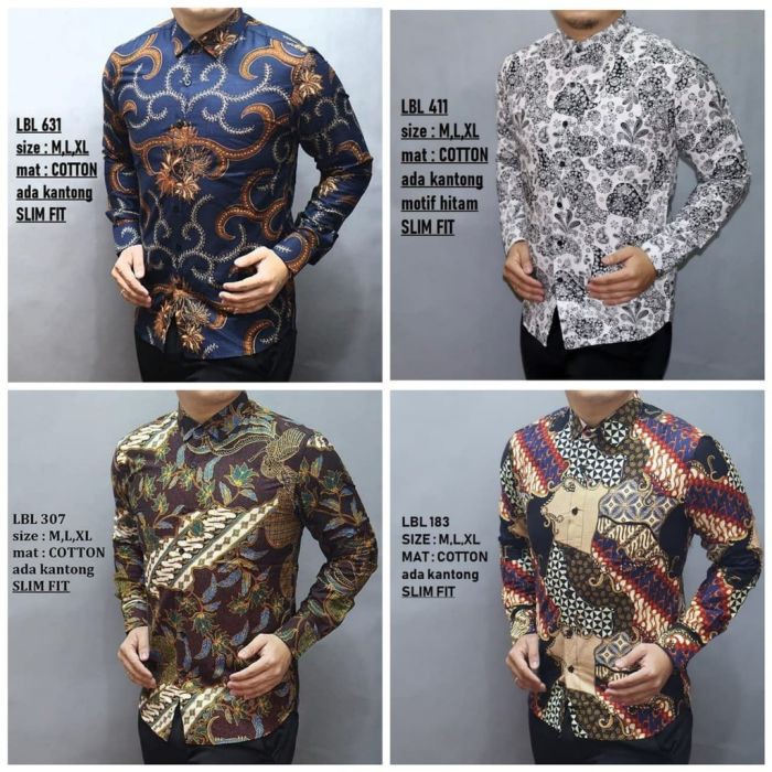 BATIK PRIA SLIM FIT MODERN ELEGAN KEMEJA BATIK PRIA SLIMFIT KATUN PREMIUM MODEL 6 KEMEJA FORMAL COD