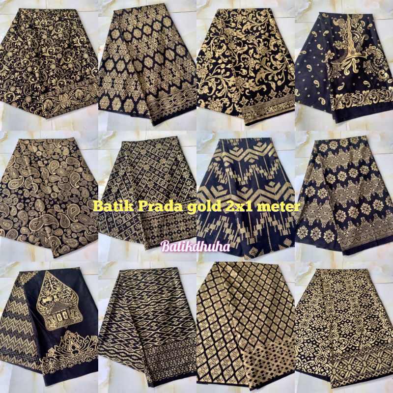 KAIN BATIK SONGKET PRADA ANJANI / KAIN BATIK PRADA BALI WARNA GOLD