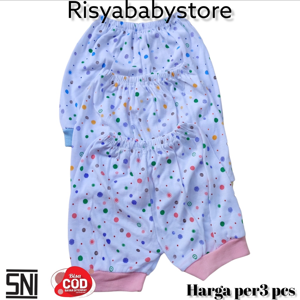 3pcs Celana bayi newborn motif Polkadot/ perlengkapan pakaian baru lahir