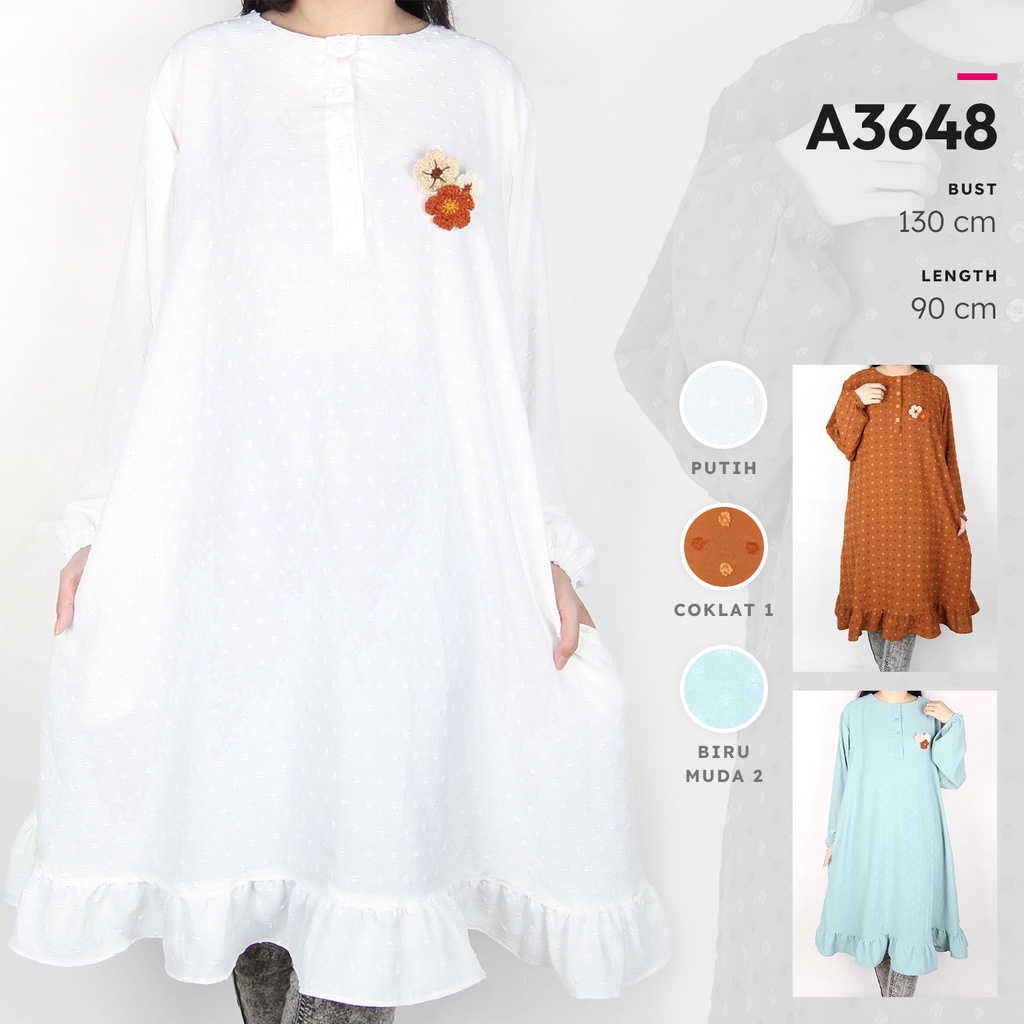 Maliju Tunik Jumbo Polos Busui Rempel Uragiri - A3648