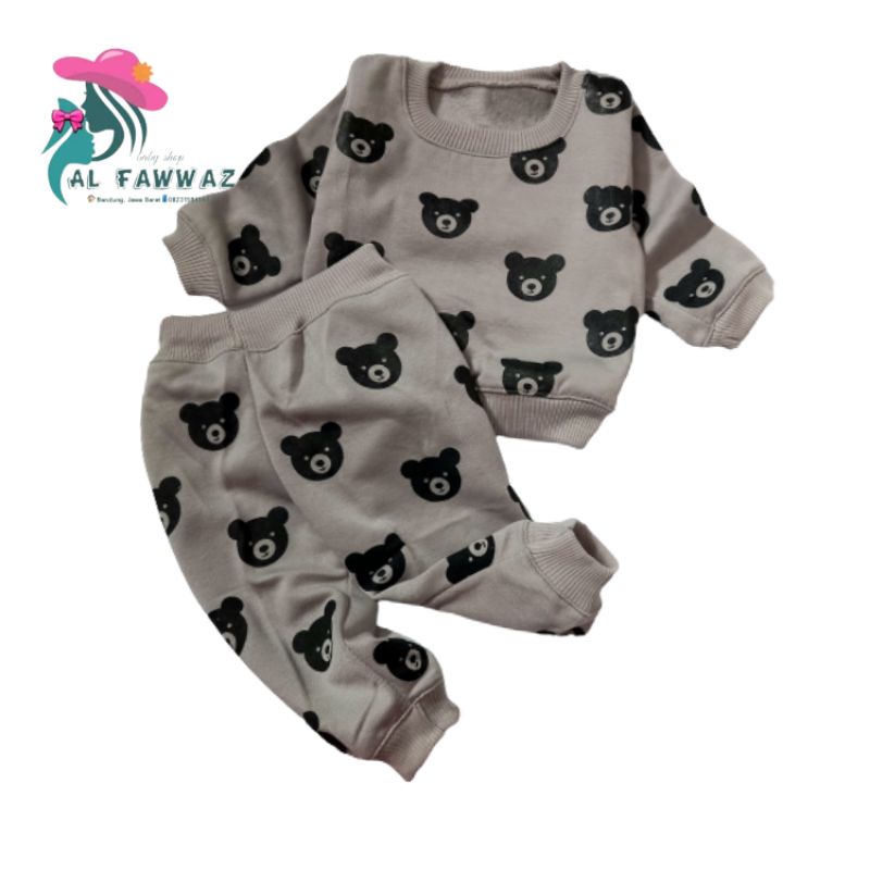 Setelan sweater bayi teddy bear 3