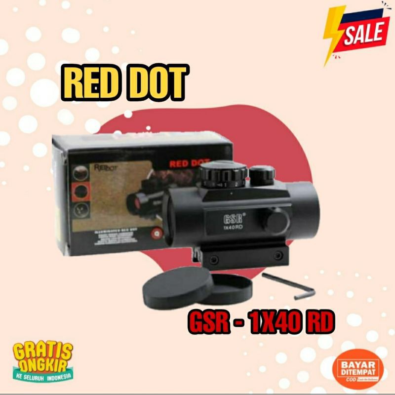 RED DOT SCOPE PASER MANIA TEROPONG LASER GSR 1x40 TERMURAH