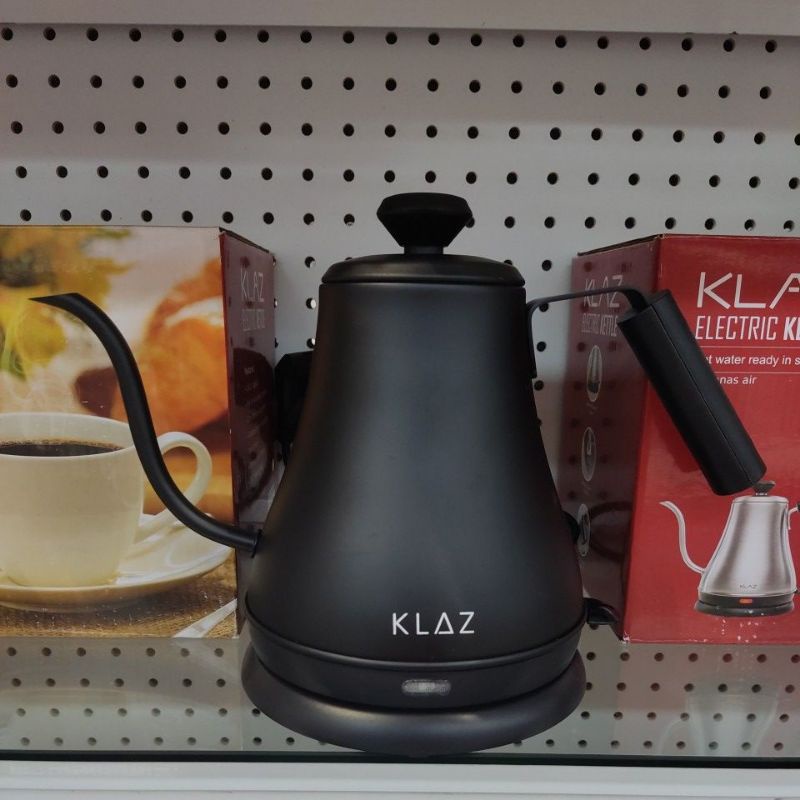 Klaz teko air listrik leher angsa/ elektrik kettle gooseneck 0,8L hitam