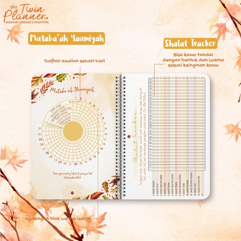 Buku Agenda Muslimah : Twin Planner 2023  (Beli 1 Dapat 5)