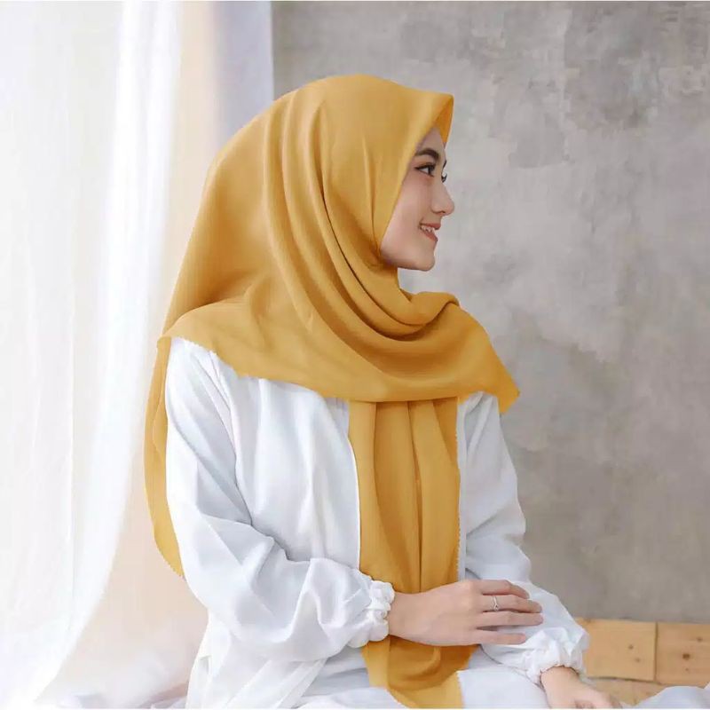 HIJAB SEGIEMPAT VOAL LASER CUT WANITA MURAH | HIJAB DA'ALUS WANITA VOAL