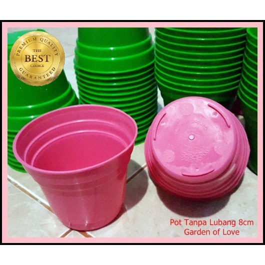 84PCS Pot Gol 8 Cm Tanpa Lubang | Pot Es Krim Ice Cream Pot 8CM Warna Putih Pink Biru Hijau Ungu