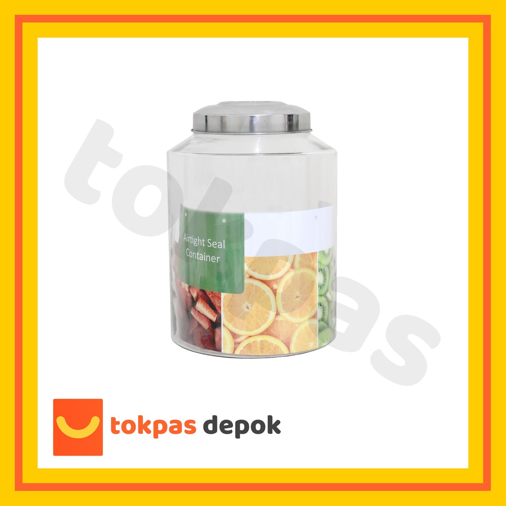 [KHUSUS GOJEK/GRAB] Toples Lebaran Toples Asinan 1 Seal 15 liter Toples Kaca Besar Kedap Udara DLX G