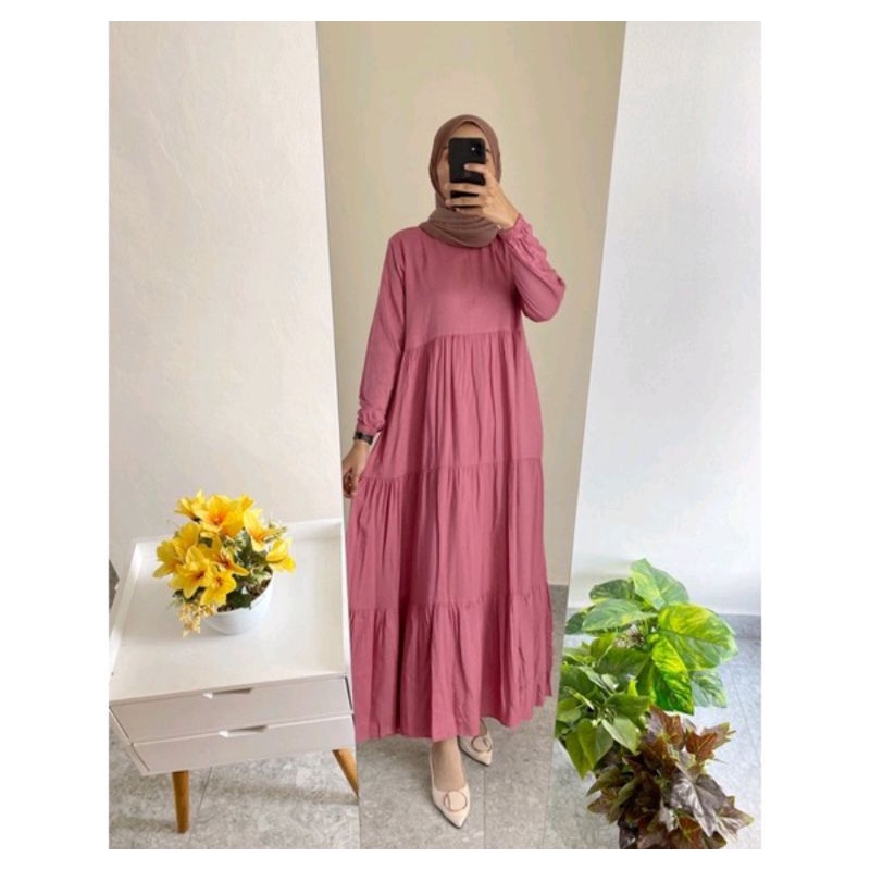 GAMIS SUSUN RAYON PREMIUM-Dusty