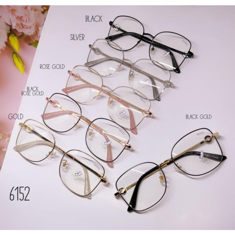 frame kacamata kotak besi pria dan wanita