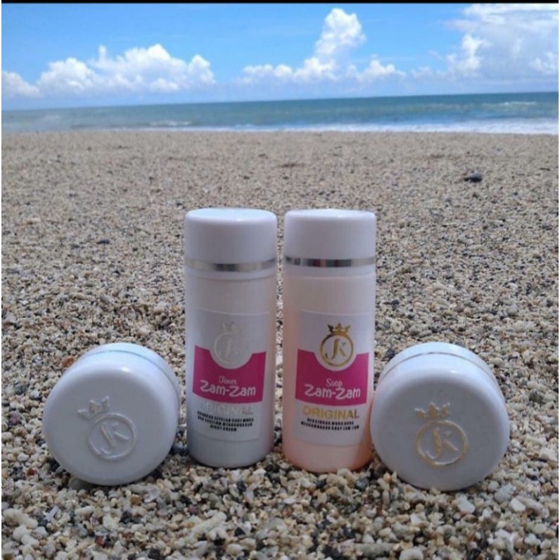 Cream zamzam paket biru &pink