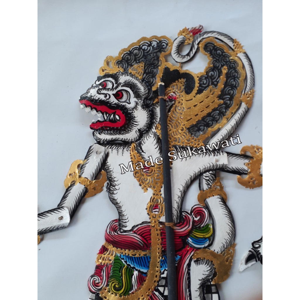 Kerajinan wayang kulit Hanoman ukir bali Hiasan dekorasi Handmade