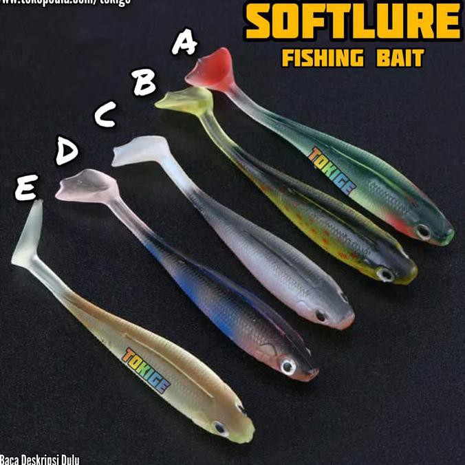 Umpan Soft Lure Bentuk Ikan Asli Umpan Buatan Karet Lentur Elastis X43 - Warna D
