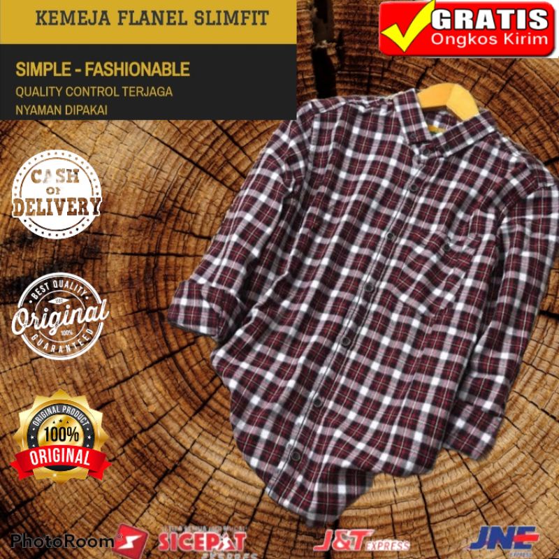 BAJU KEMEJA FLANEL PRIA LENGAN PANJANG COWOK KOTAK KOTAK DISTRO FLANEL