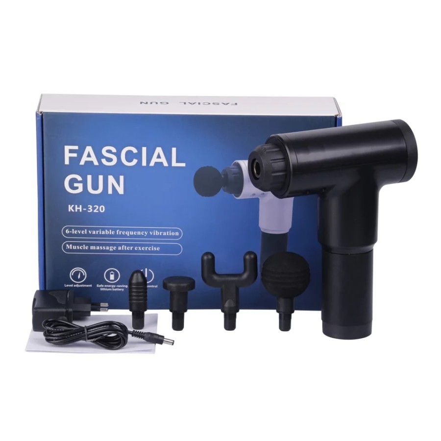 NA - Alat Pijat Getar Fascial Gun 6 Speed Message Gun Portable 320