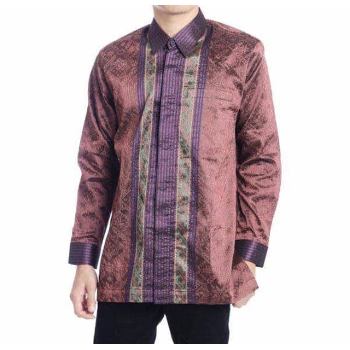 Kemeja Pria Cassual Ethnic Batik Modern Kain Tenun Songket Baron Kemeja Batik Blanket Shopee Indonesia