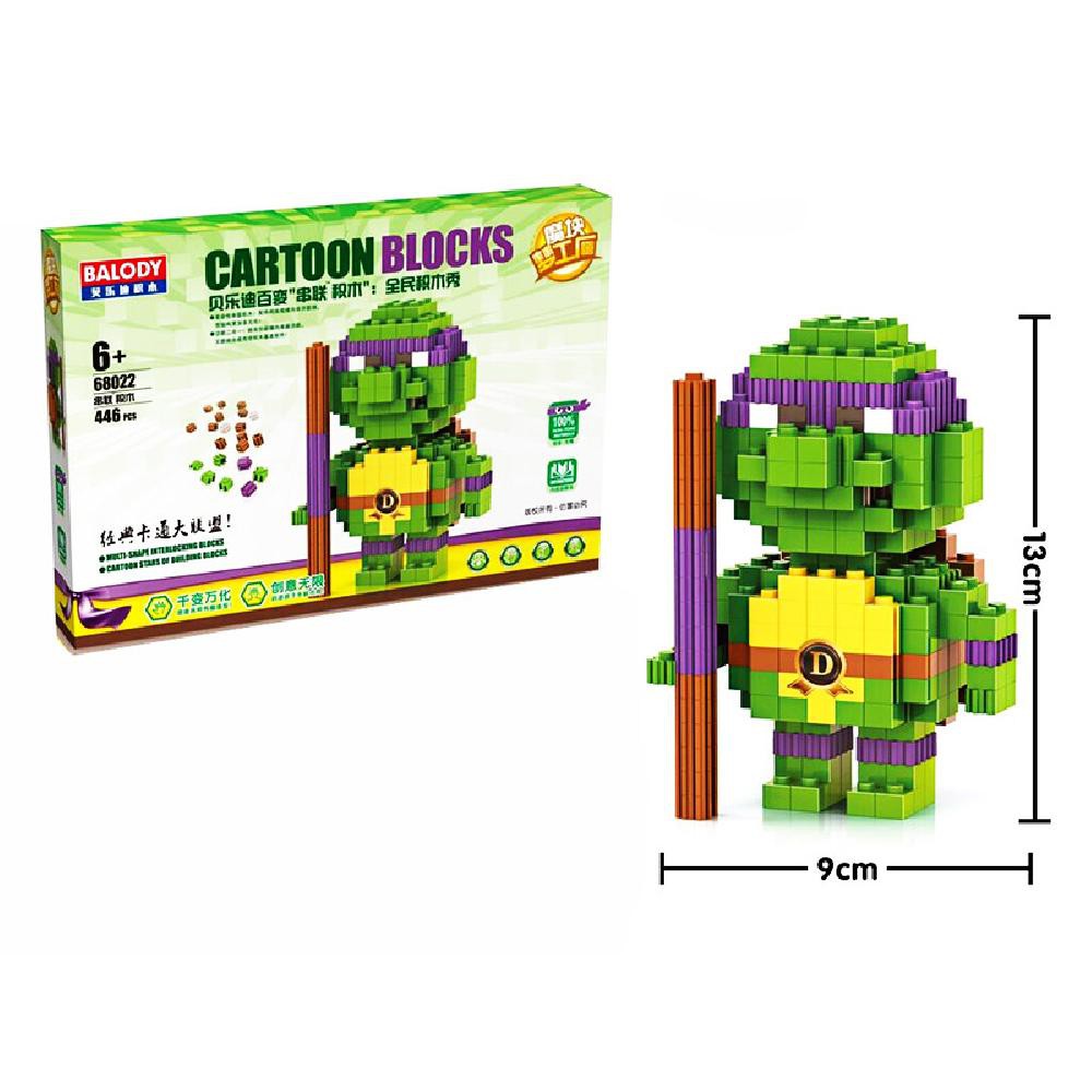 MAINAN BRICK BALODY 68022 D PURPLE TMNT.