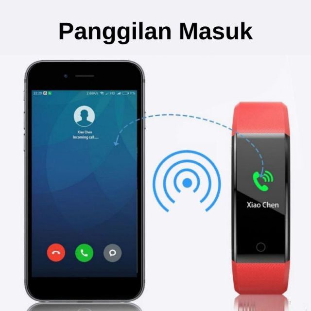 Jam Tangan Smartwatch IP67 Smartband Sport Pengukur Tekanan Darah - Simple Style