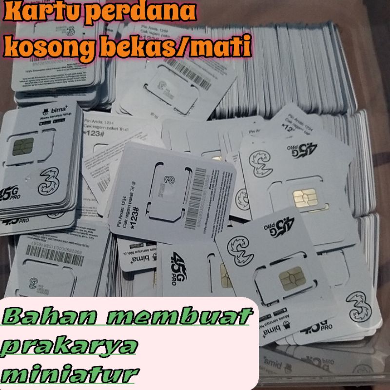 MB0015 TERBARU SIMCARD MATI CANGKANG Chip Bekas Kartu Perdana Mati Bekas Bahan Miniatur Berkarya