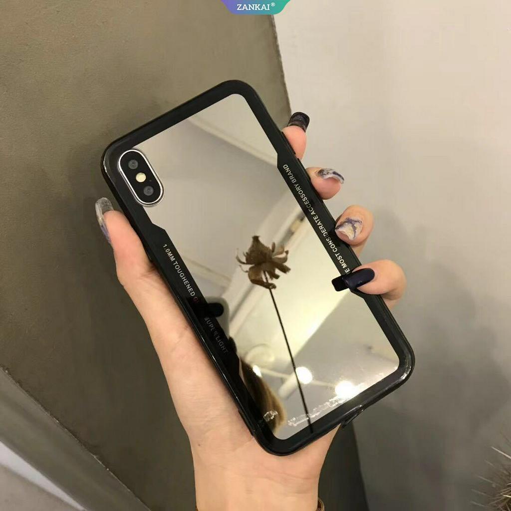 Anticrack Mirror Case Glass Vivo Z5 Y7s Z5x Y3 X27 U1 Y95 S1 Y55 Y66 Y67 Y83 Y81 Y81S Y71 Y79 Y75s Y73 Y85 Z1 Z1i Z3 Z3i Y89 Z3x Y93 Y93s Y97 X7 X9 X9s Cover Soft Plating TPU Back Cover Annka