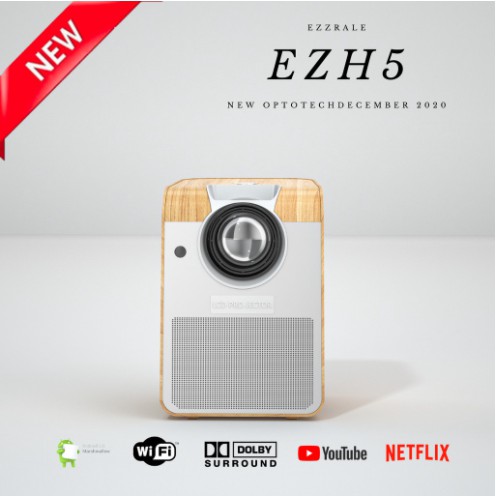 Smart Mini Projector Ezzrale EZH5 Android Bluetooth Speaker Projector Android WIFI 3500 Lumens