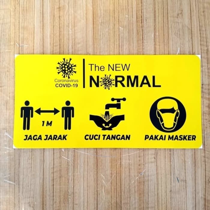 

SIGN STICKER THE NEW NORMAL COVID 19 UK 15X30CM NEW NORMAL COVID19