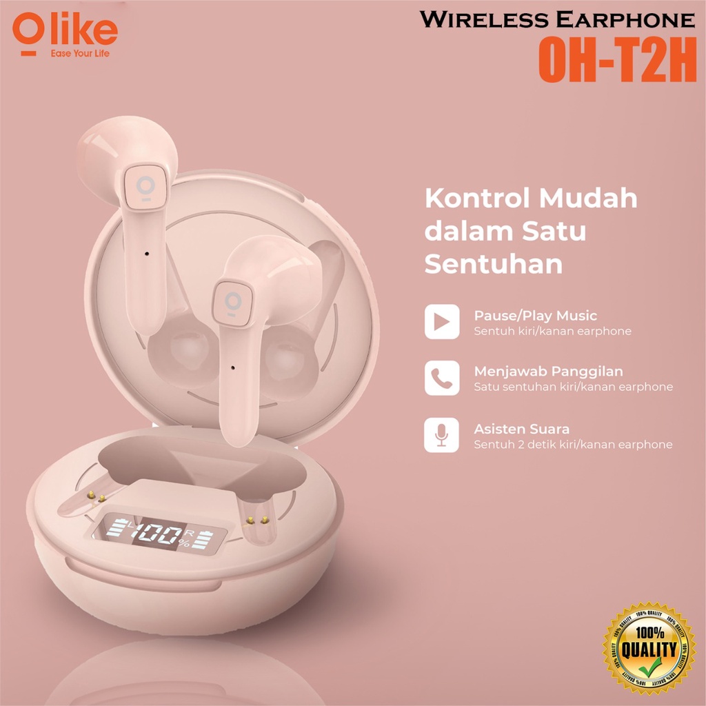 Olike Hero-T TWS OH-T2H Headset Bluetooth 5.1 Earphone Ultra HD Audio Handsfree EARBUDS Garansi Resmi 1 Tahun OHT2H