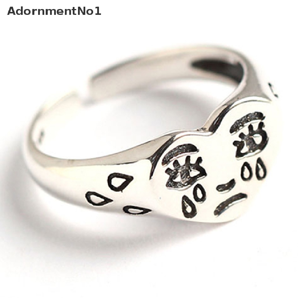 [AdornmentNo1] Creative Crying Face Tears Ring Neutral Retro Fashion Jewelry Wholesale Gift [new]