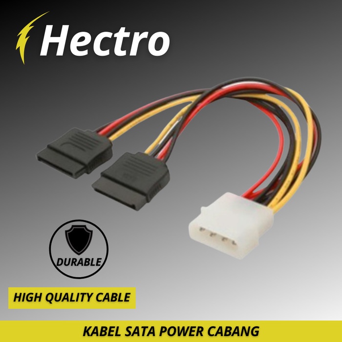 HECTRO Kabel Power SATA Cabang - 6Gbps - High Quality