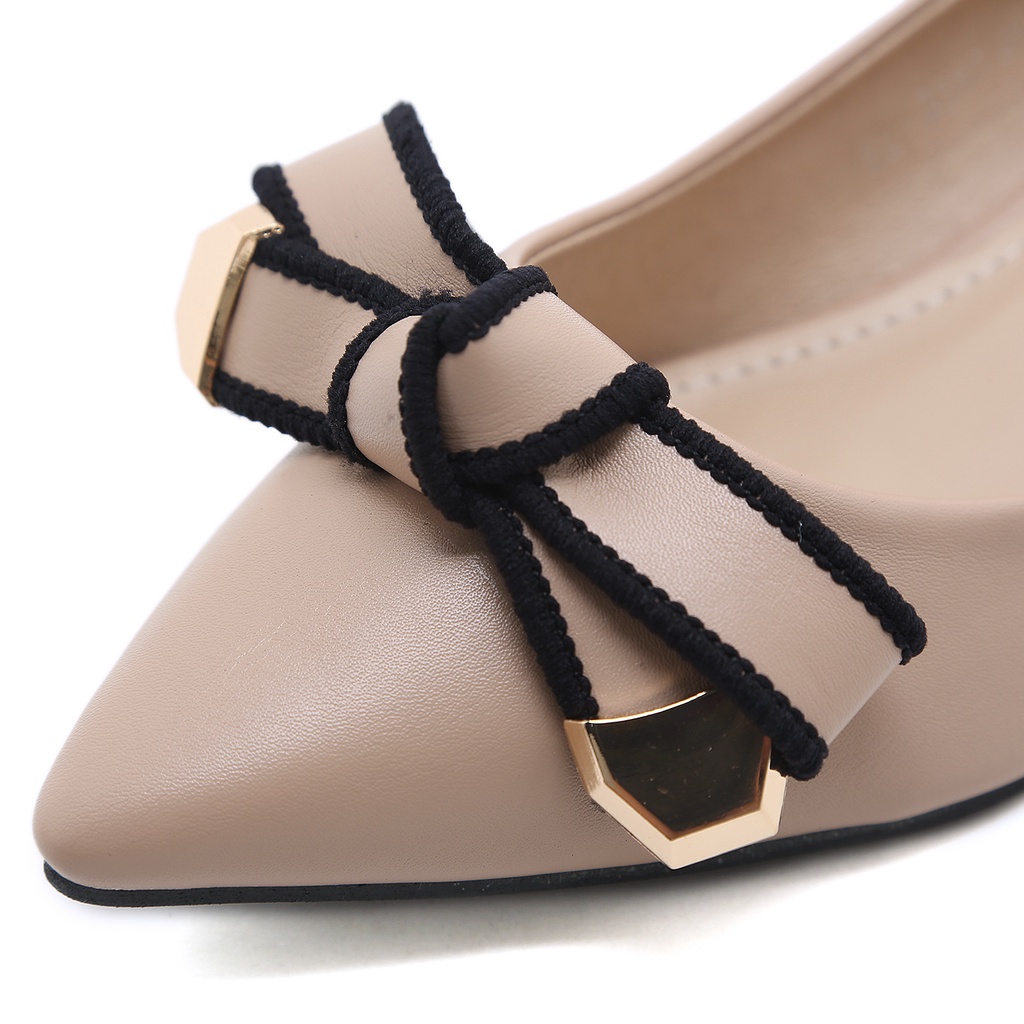 original ellora el-3551 sepatu kerja wanita chunky heels hak tahu 3.5cm sintetis import