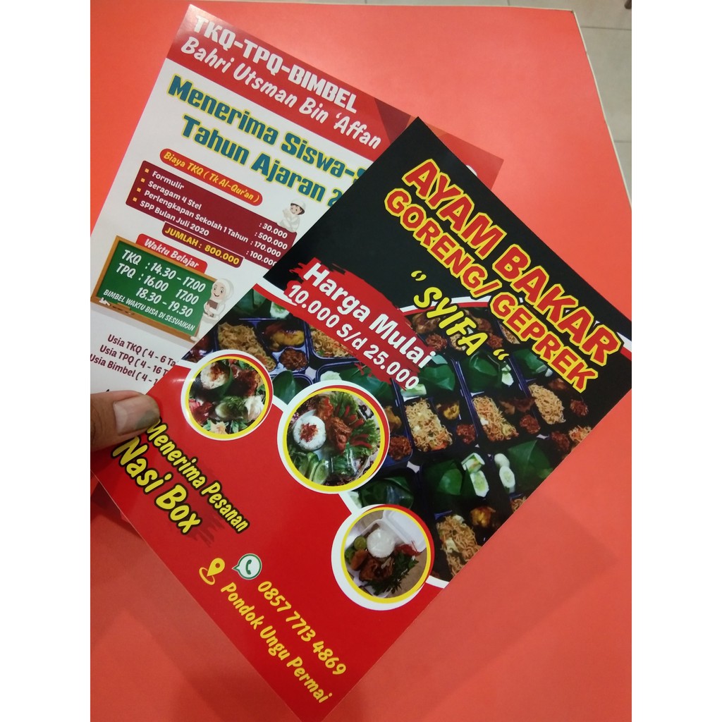 

Cetak Digital Brosur Flyer A5 Art Paper 120 Gram