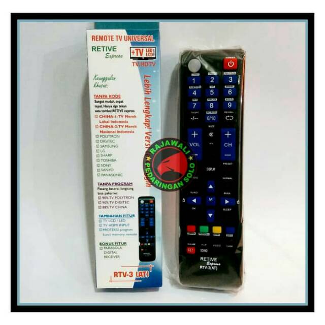 REMOTE TV UNIVERSAL RETIVE RTV-3