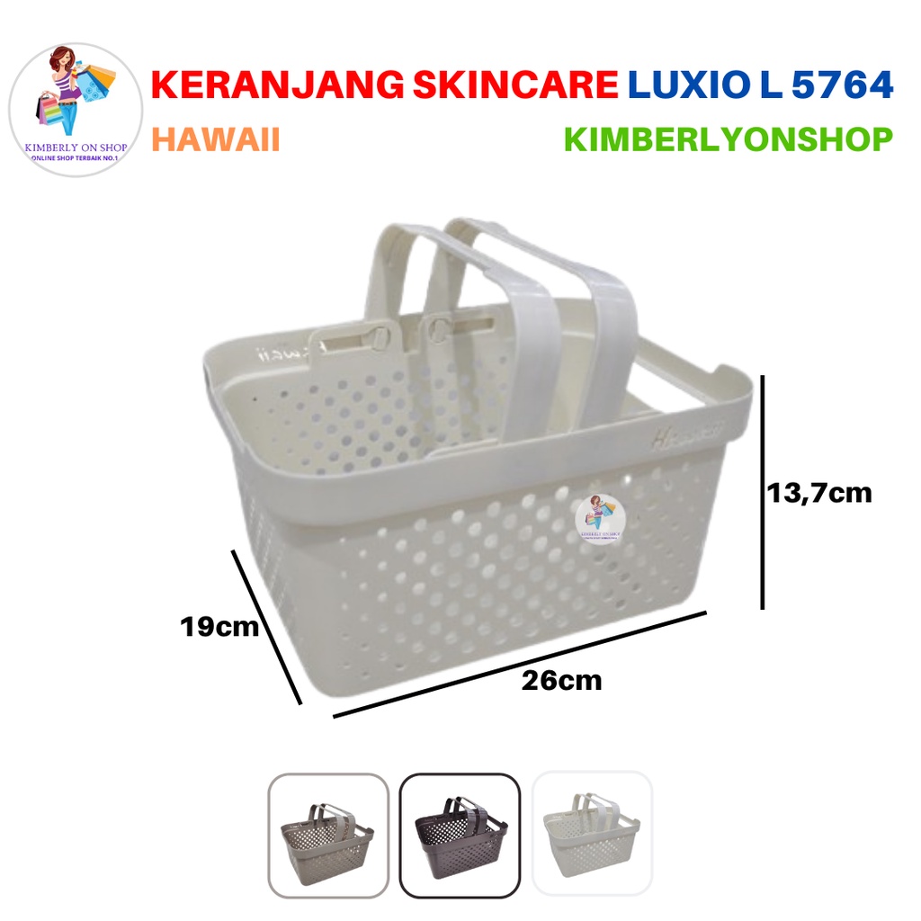 Keranjang Serbaguna Luxio L Keranjang Skincare Hawaii 5764