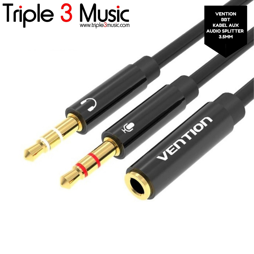 Vention BBT Kabel Aux Audio Splitter 3,5mm Pemisah Mic dan Headphone